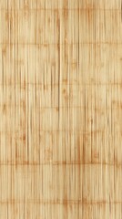 Fototapeta premium Texture of natural bamboo mat in close-up view, showcasing vertical lines and earthy tones for background or design purposes.