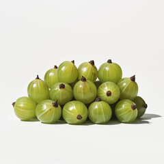 gooseberries, front view, white background