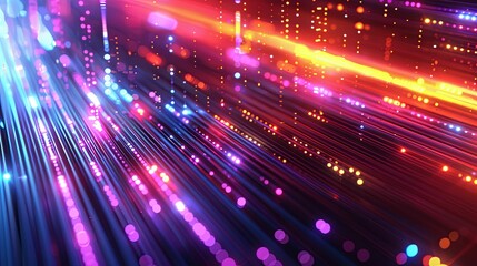 Neon Dreams. Abstract futuristic background featuring dynamic neon lights