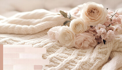 A solid color, like beige or soft pink, that provides a clean and unintrusive backdrop