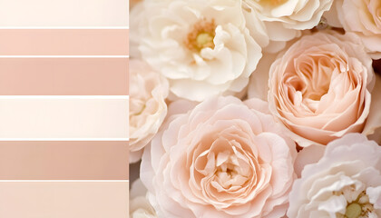 Obraz premium A solid color, like beige or soft pink, that provides a clean and unintrusive backdrop