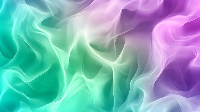 Wave Gradient, Purple and Green Shapes, Abstract Image, Texture, Pattern Background, Wallpaper, Cover and Screen for Smartphone, PC, Laptop, 9:16 and 16:9 Format
