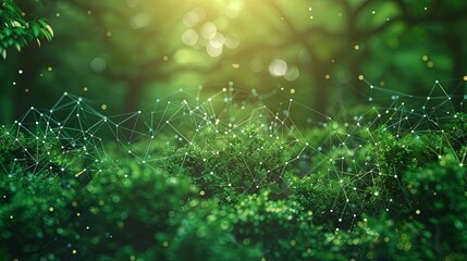 Sustainable Forest. Representing sustainability with net zero and car.