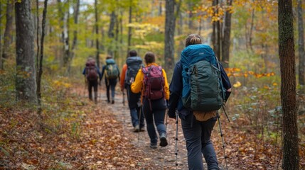 Autumn Hike in the Picturesque Forest