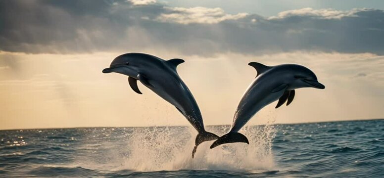 Dolphin Leap: Film a dolphin leaping out of the ocean, capturing its graceful arc before it splashes back into the water.