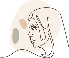 Abstract Woman Line Art