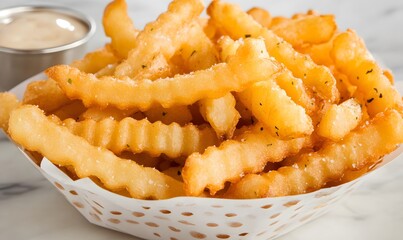 golden crinkle-cut fries, Generative AI
