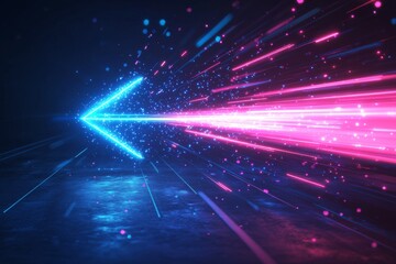 Abstract motion speed glowing effect background created with Generative AI