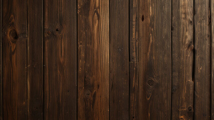 Obraz premium Fond de planche de bois marron foncé, papier peint. Vieux fond en bois texturé foncé grunge, la surface de la vieille texture de bois brun, vue de dessus lambris en bois de pin brun. 