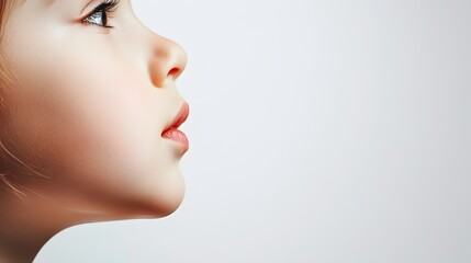 Fototapeta premium Minimal Child Portrait with Negative Space for Text