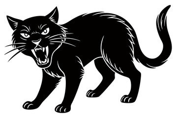 Creative animal Vector Style Silhouette with white Background
