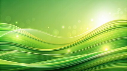 Fototapeta premium Abstract green background with flowing wave patterns, green, abstract, background, waves, flowing, pattern, design, texture