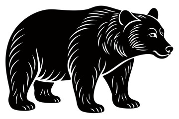 Creative animal Vector Style Silhouette with white Background