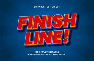 finish line editable text effect in speed and kids text style