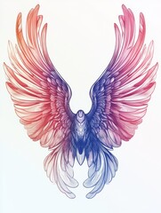 Obraz premium Wing Tattoo Design for T-Shirt