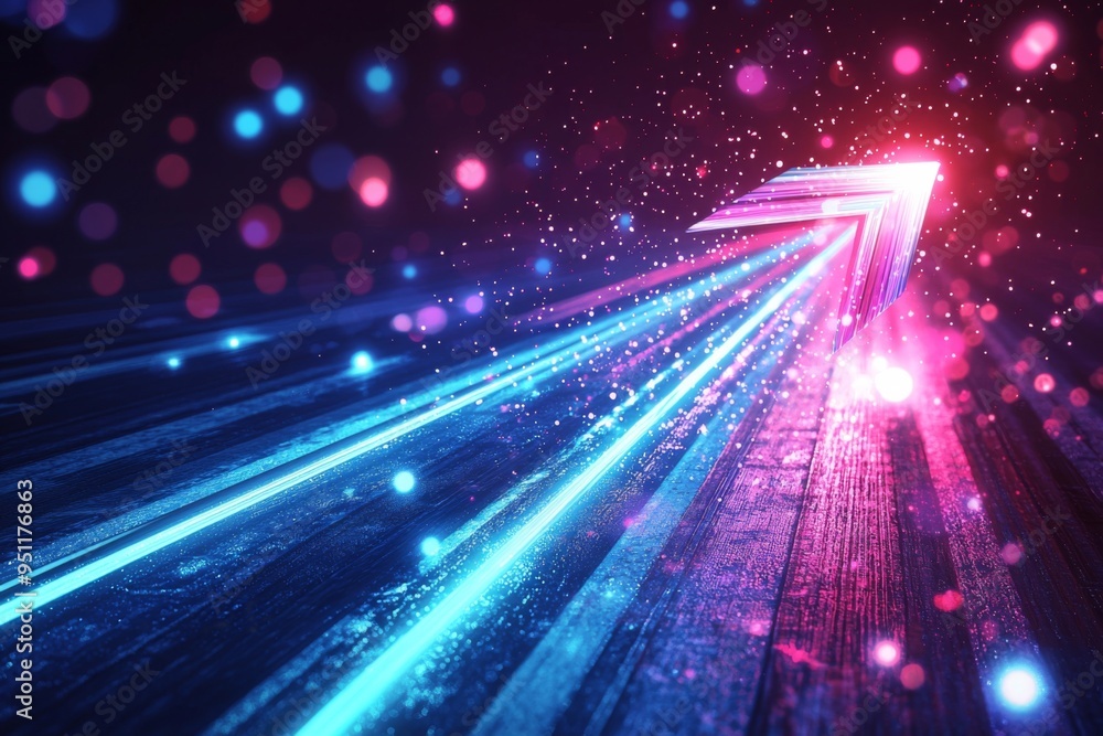 Aufkleber abstract motion speed glowing effect background created with generative ai