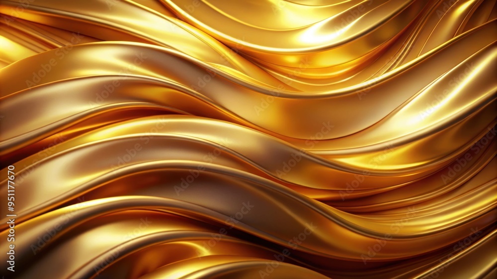 Wall mural abstract, flowing golden background with a silky texture , abstract, flowing, background, gold, smoo