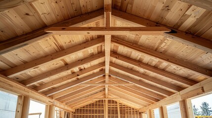 Obraz premium Wooden Ceiling Framework