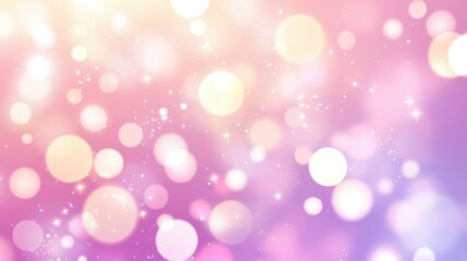 Fototapeta premium Abstract Pink and Yellow Bokeh Background with Sparkling Lights
