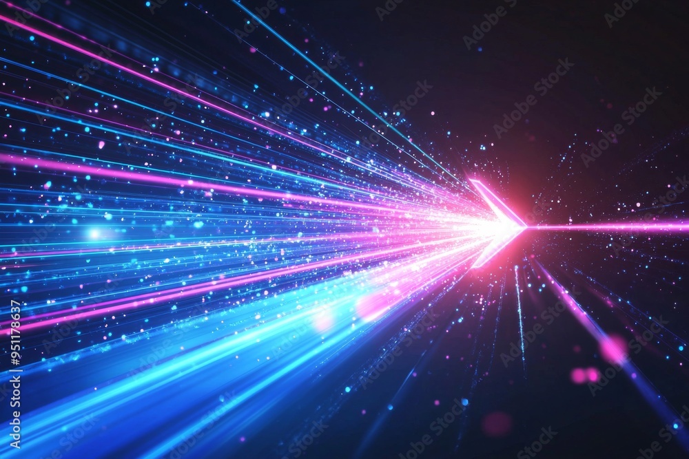 Aufkleber abstract motion speed glowing effect background created with generative ai