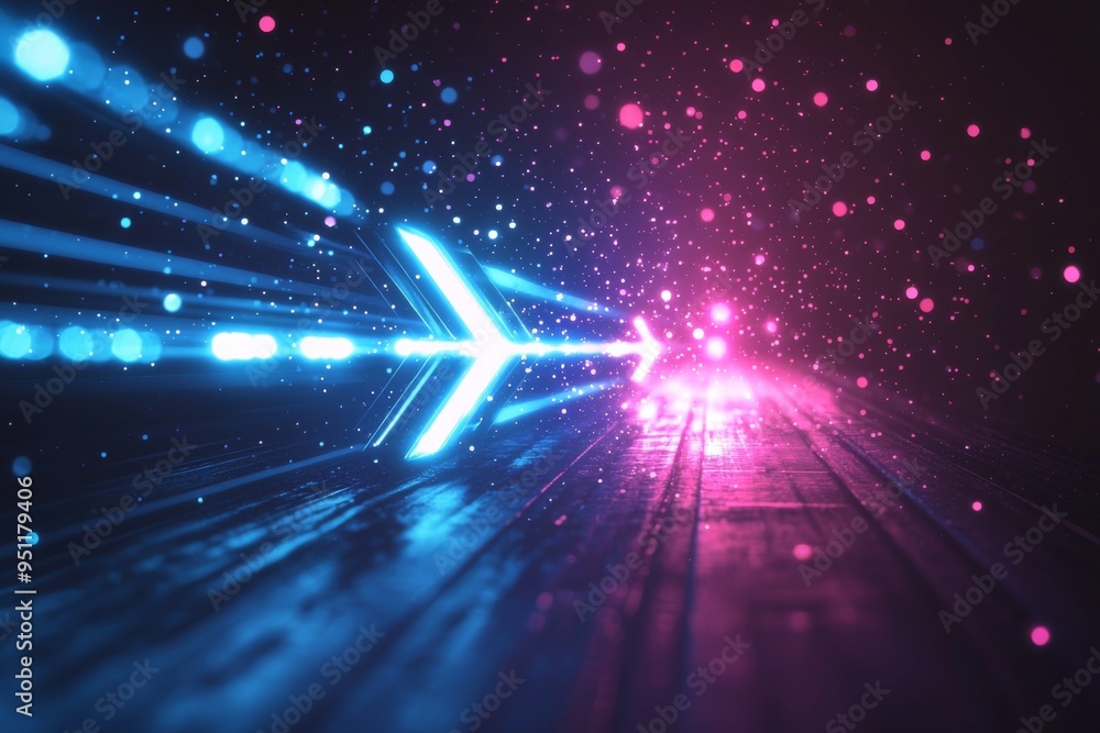 Aufkleber abstract motion speed glowing effect background created with generative ai