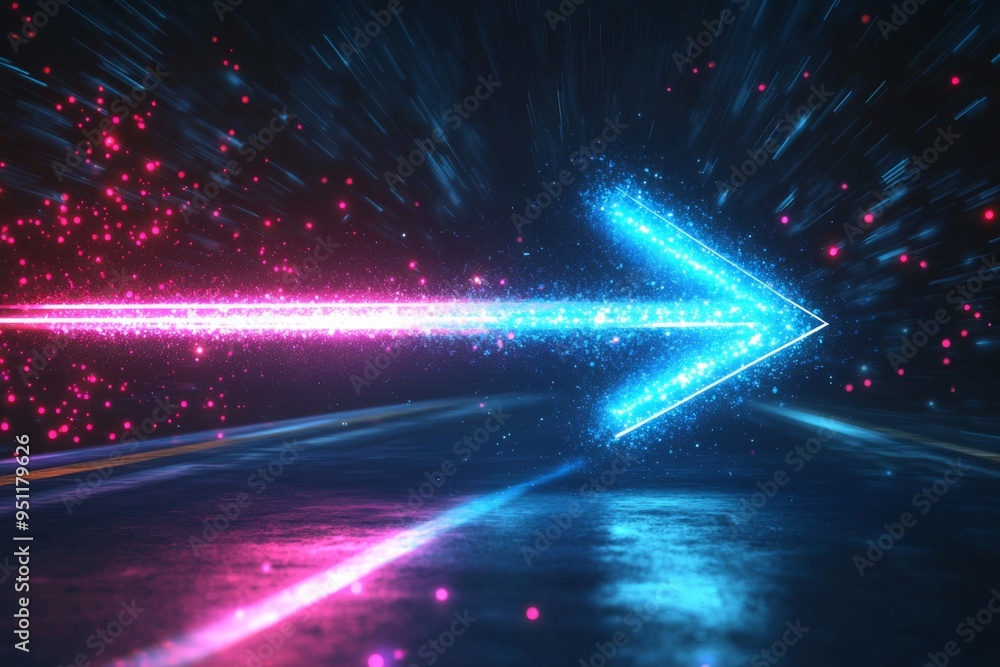 Poster abstract motion speed glowing effect background created with generative ai