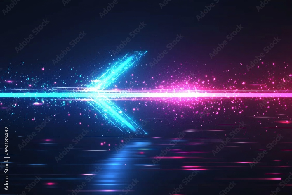 Aufkleber abstract motion speed glowing effect background created with generative ai