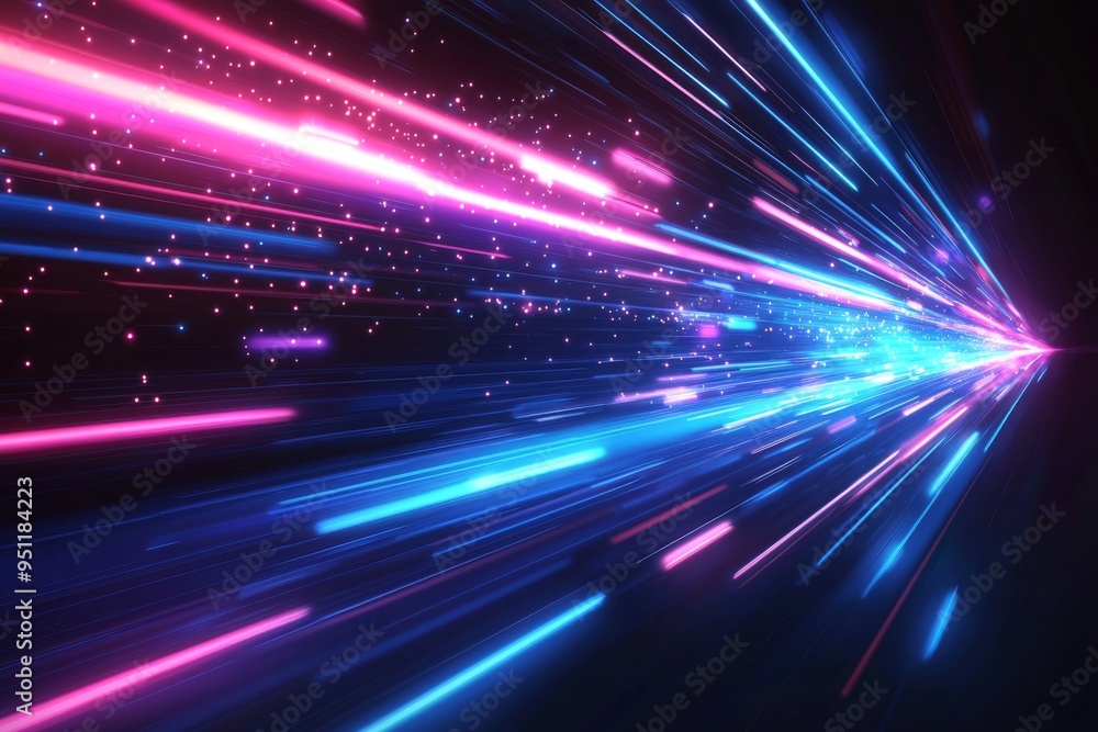 Aufkleber abstract motion speed glowing effect background created with generative ai