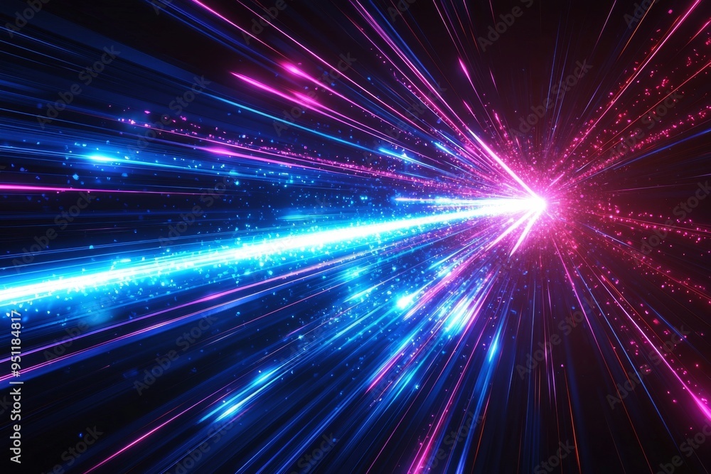 Poster abstract motion speed glowing effect background created with generative ai