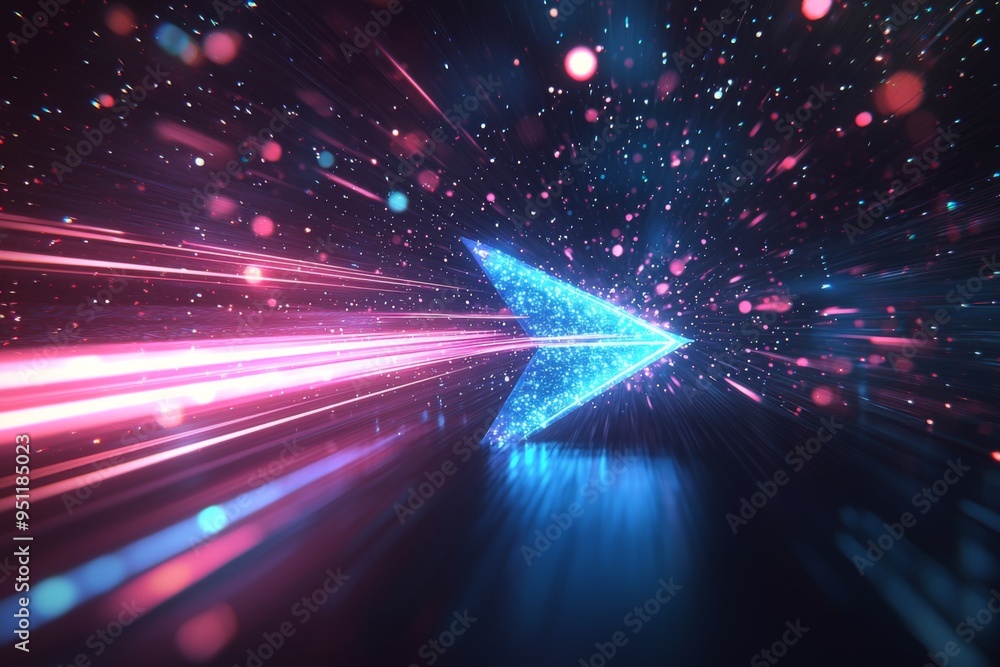 Aufkleber abstract motion speed glowing effect background created with generative ai