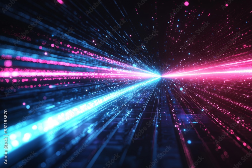 Aufkleber abstract motion speed glowing effect background created with generative ai