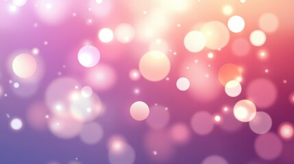 Abstract Pink and Yellow Bokeh Background with Glowing Lights.