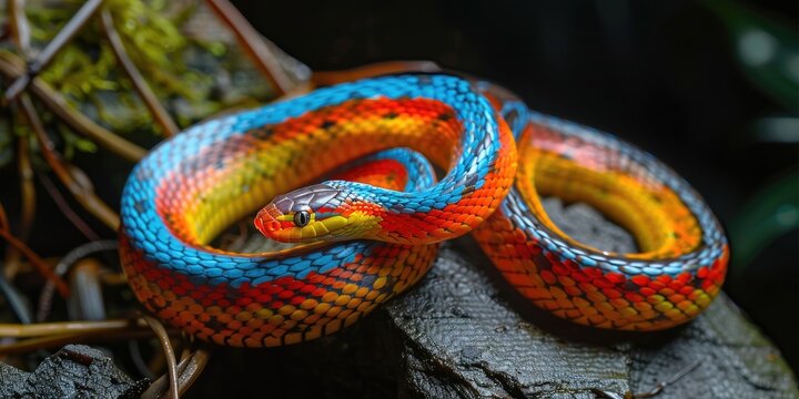 Leptophis ahaetulla, commonly known as the lora or parrot snake