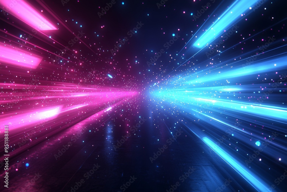 Aufkleber abstract motion speed glowing effect background created with generative ai