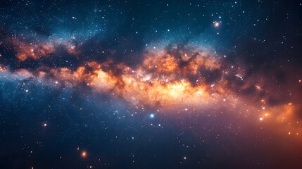 Fototapeta premium Magical Starry Night Sky with Glowing Milky Way and Celestial Wonders