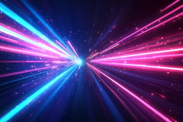 Abstract motion speed glowing effect background created with Generative AI