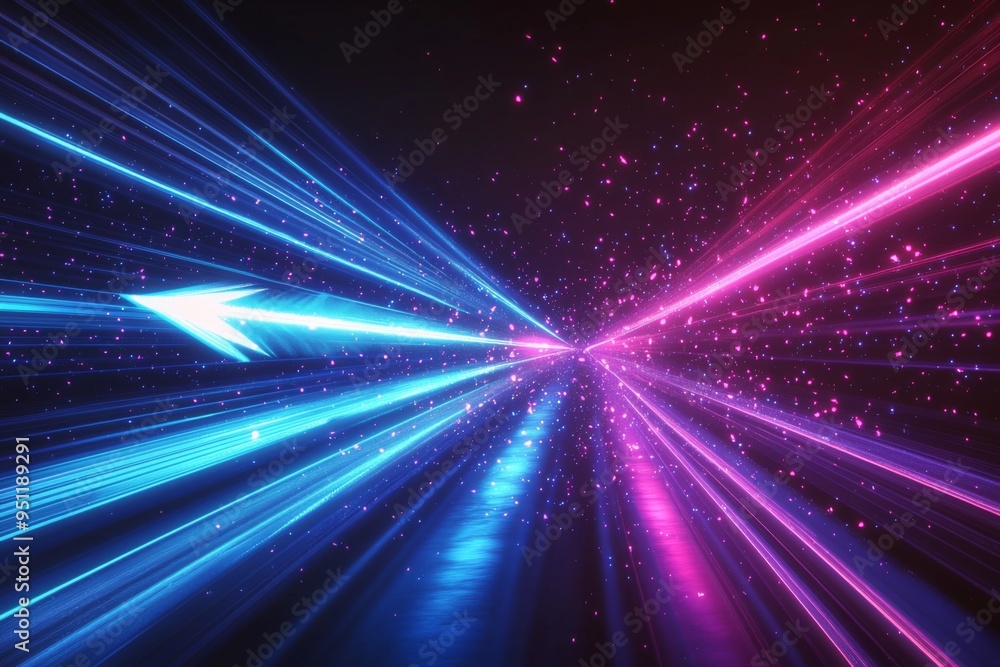 Aufkleber abstract motion speed glowing effect background created with generative ai