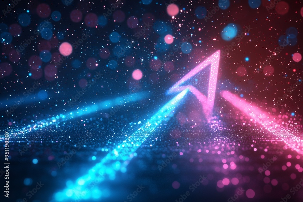 Poster abstract motion speed glowing effect background created with generative ai