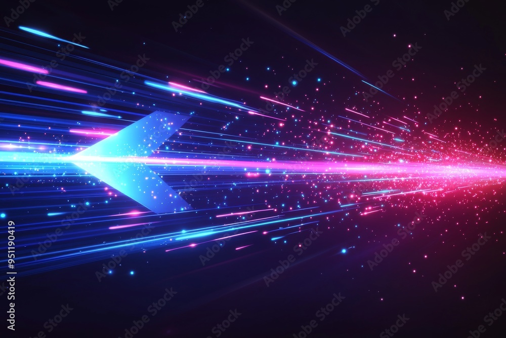 Aufkleber abstract motion speed glowing effect background created with generative ai