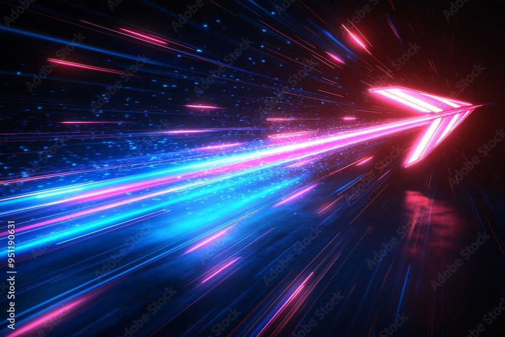 Poster abstract motion speed glowing effect background created with generative ai