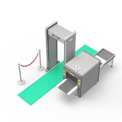 保安検査 レントゲン検査 手荷物検査 x線検査 Xray Machine Metal Detector 影付き 透過影 半透明影 透過PNG