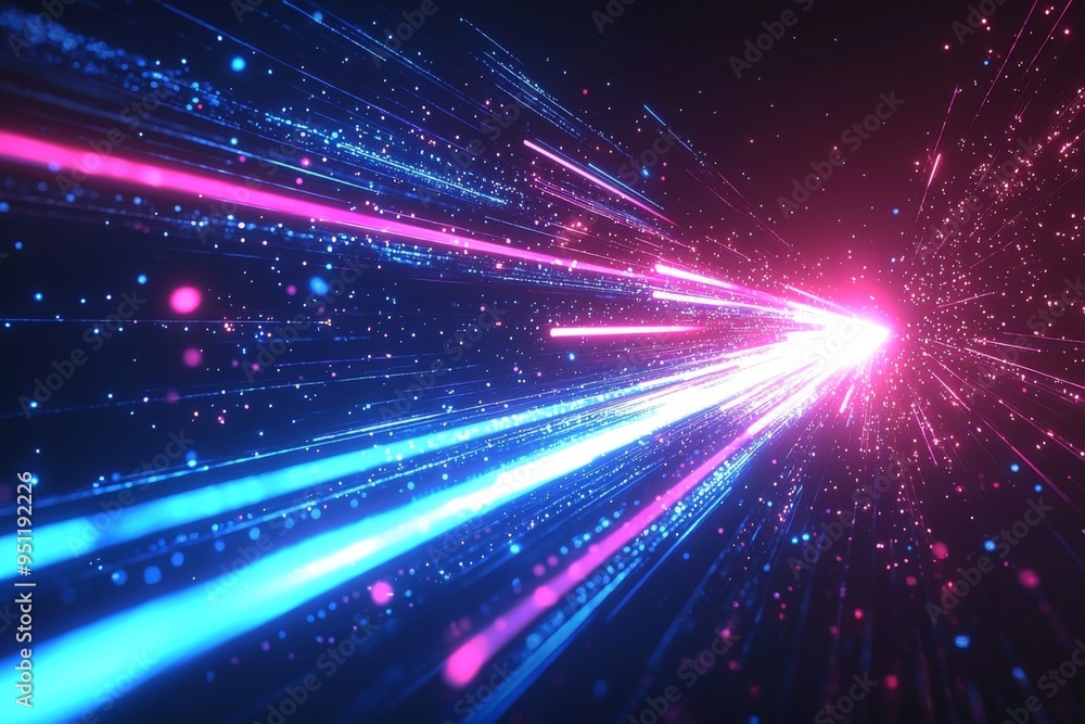 Poster abstract motion speed glowing effect background created with generative ai