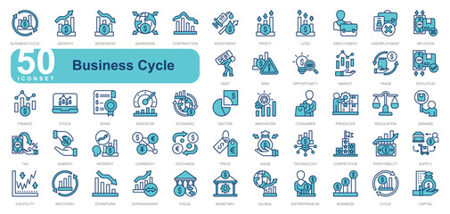 Business cycle iconset