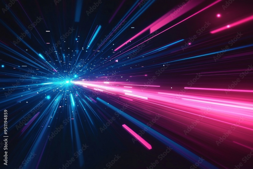 Poster abstract motion speed glowing effect background created with generative ai