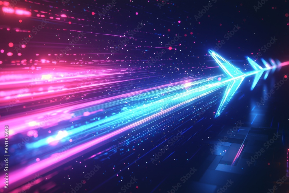 Poster abstract motion speed glowing effect background created with generative ai