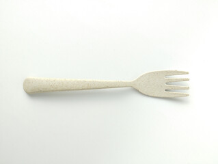 Plastic Fork isolated on white background