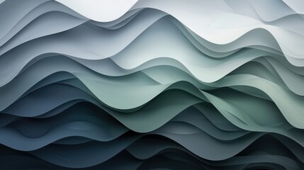 Abstract Green and Blue Waves