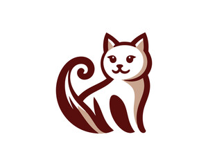 illustration of a cat logo