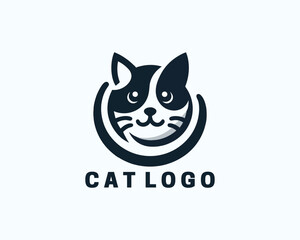 Cat logo design icon symbol vector illustration
