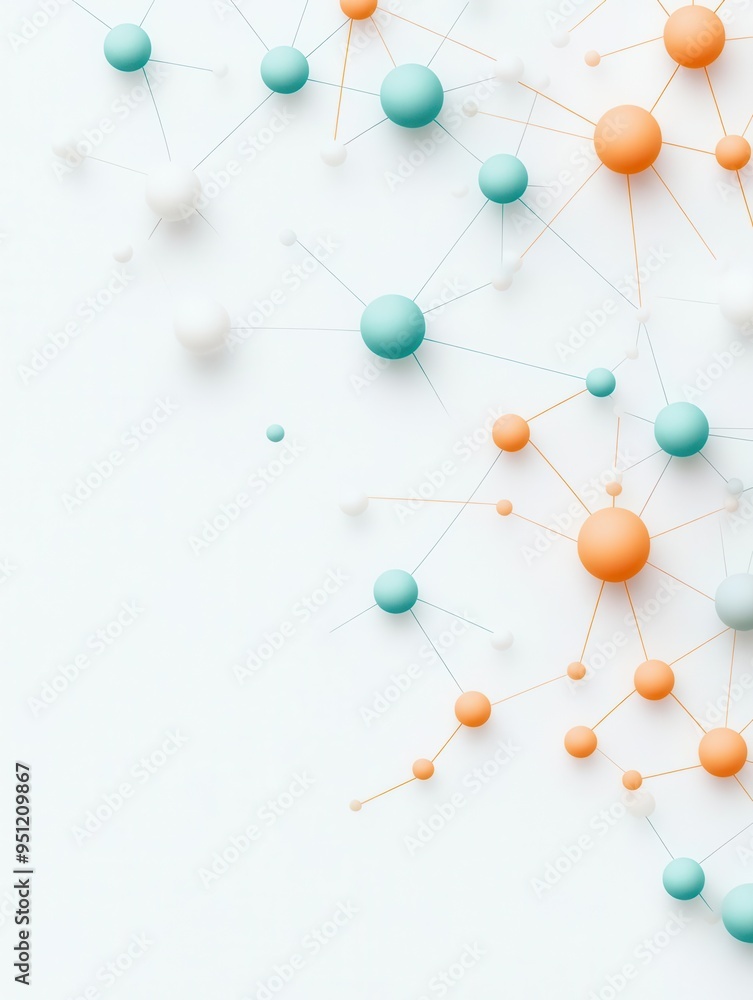 Poster modern lines abstract connection networking pattern background